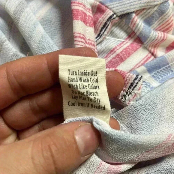 Flower & Feather Womens Striped Zip Short Sleeve Top Tshirt Size 3XL NWT - Picture 9 of 9